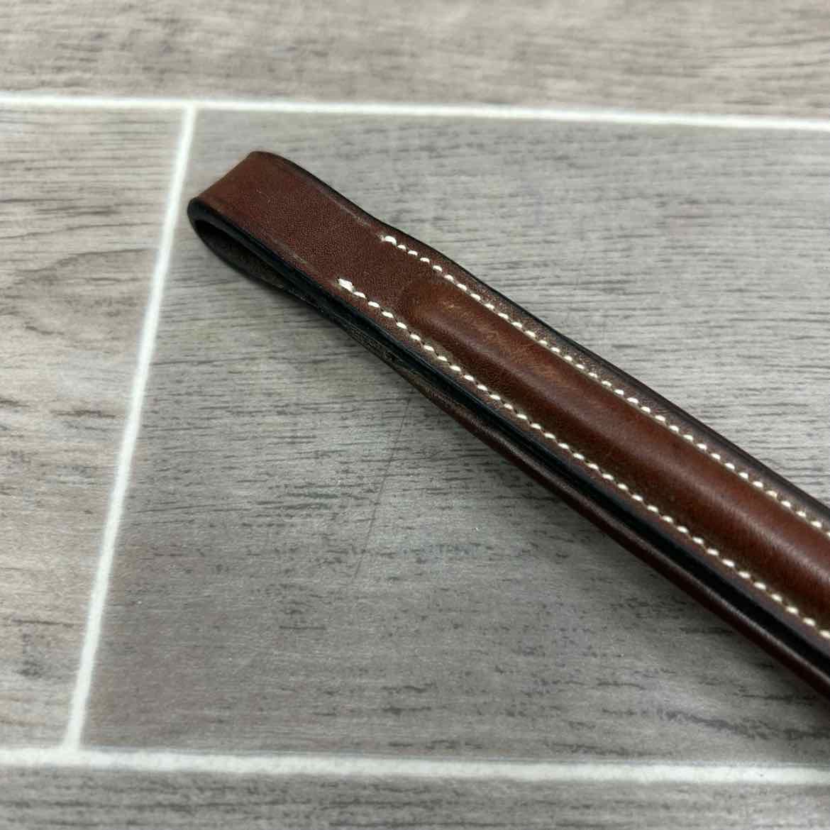 Nunn Finer Bellisino Fancy Stitched Browband, Brown, Size Full, Brand New