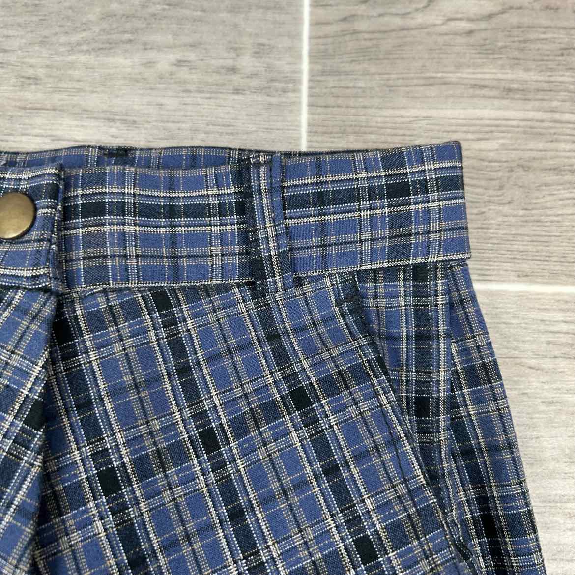 Eqituff Women's Knee Patch Breeches, Blue Plaid, Size 22 L, Brand New