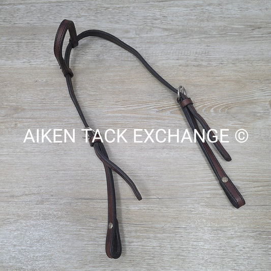 Tory Leather One Ear Headstall, No Reins, Brown, Size Full