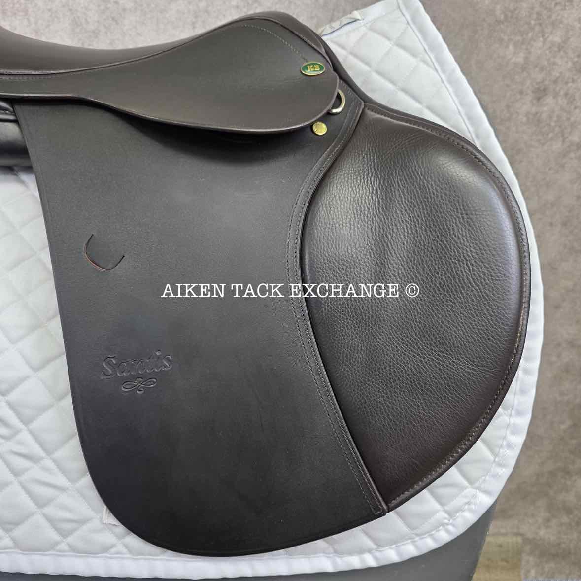 Keith Bryan Santis Close Contact Jump Saddle, 17.5" Seat, MW/W Tree, Wool Flocked Panels