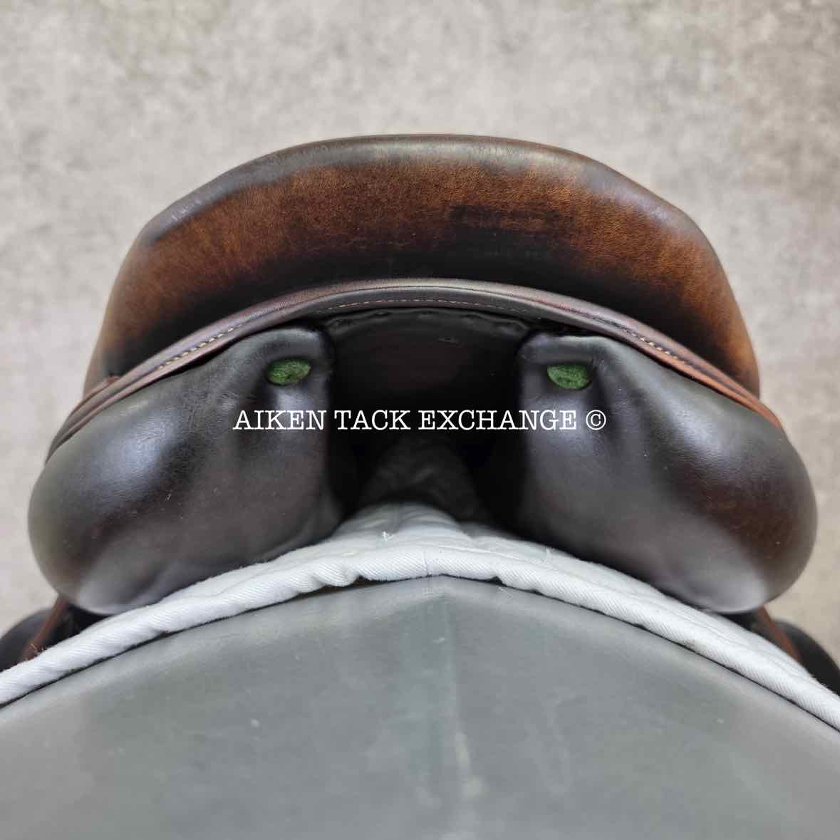 **SOLD** 2006 Devoucoux Chiberta Monoflap Jump Saddle, 17.5" Seat, 2A Flap, Medium Wide Tree, Foam Panels, Full Buffalo Leather