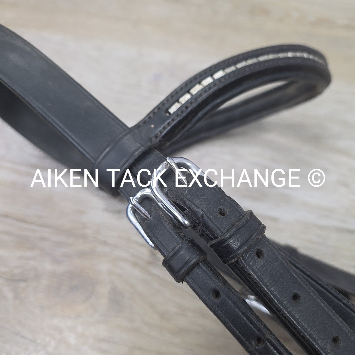 BARGAIN BUNDLE: Dressage Bridle (Missing Flash) with Laced Reins & Flat Leather