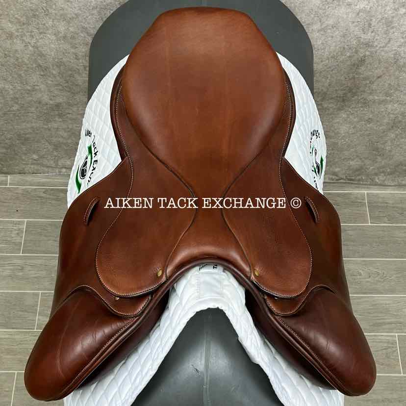 **SOLD** 2018 Stubben Redwood Ascend Close Contact Jump Saddle, 16.5" Seat, 32cm Tree - Wide, Wool Flocked Panels