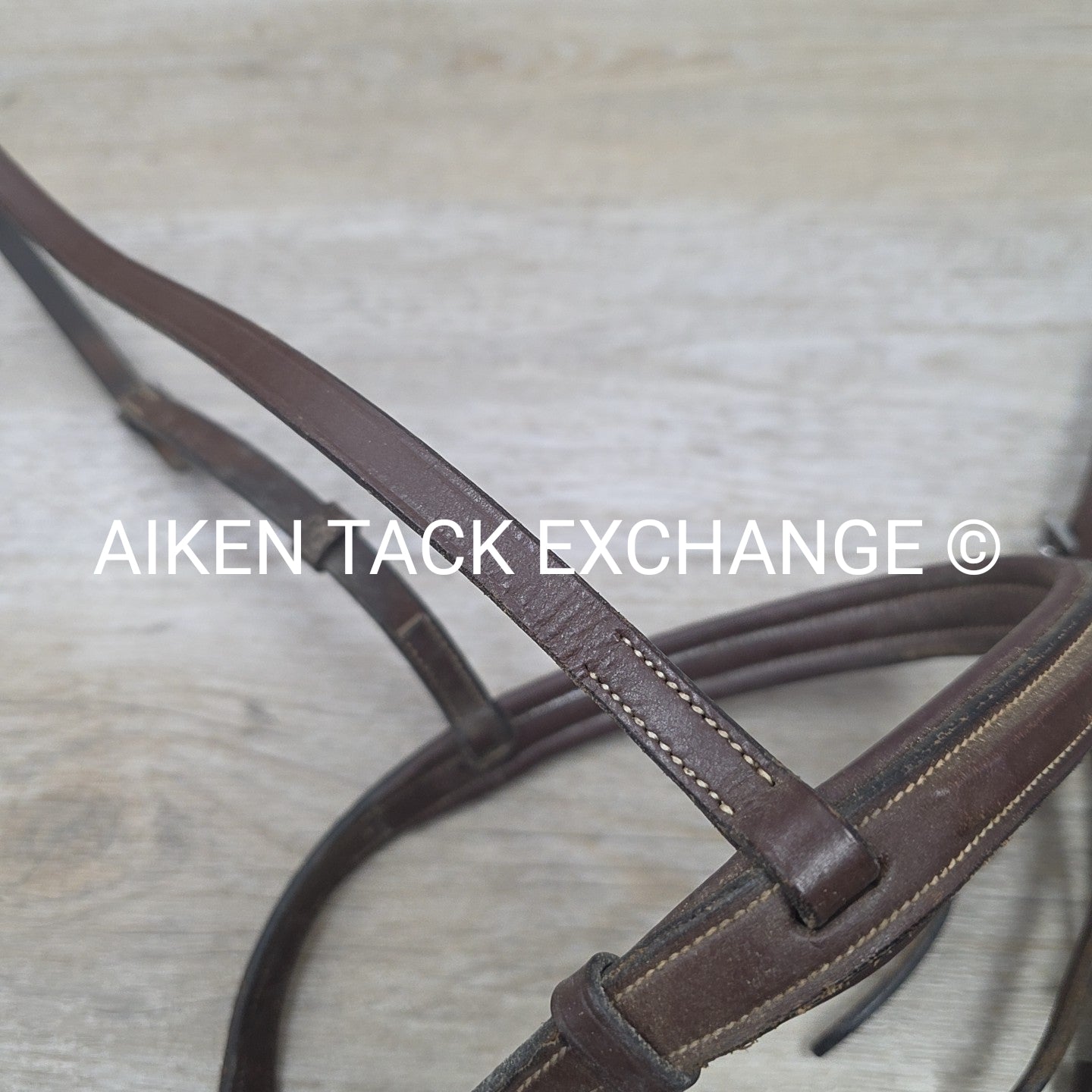 Fancy Stitched Square Raised Bridle, No Browband, No Reins, Size Cob