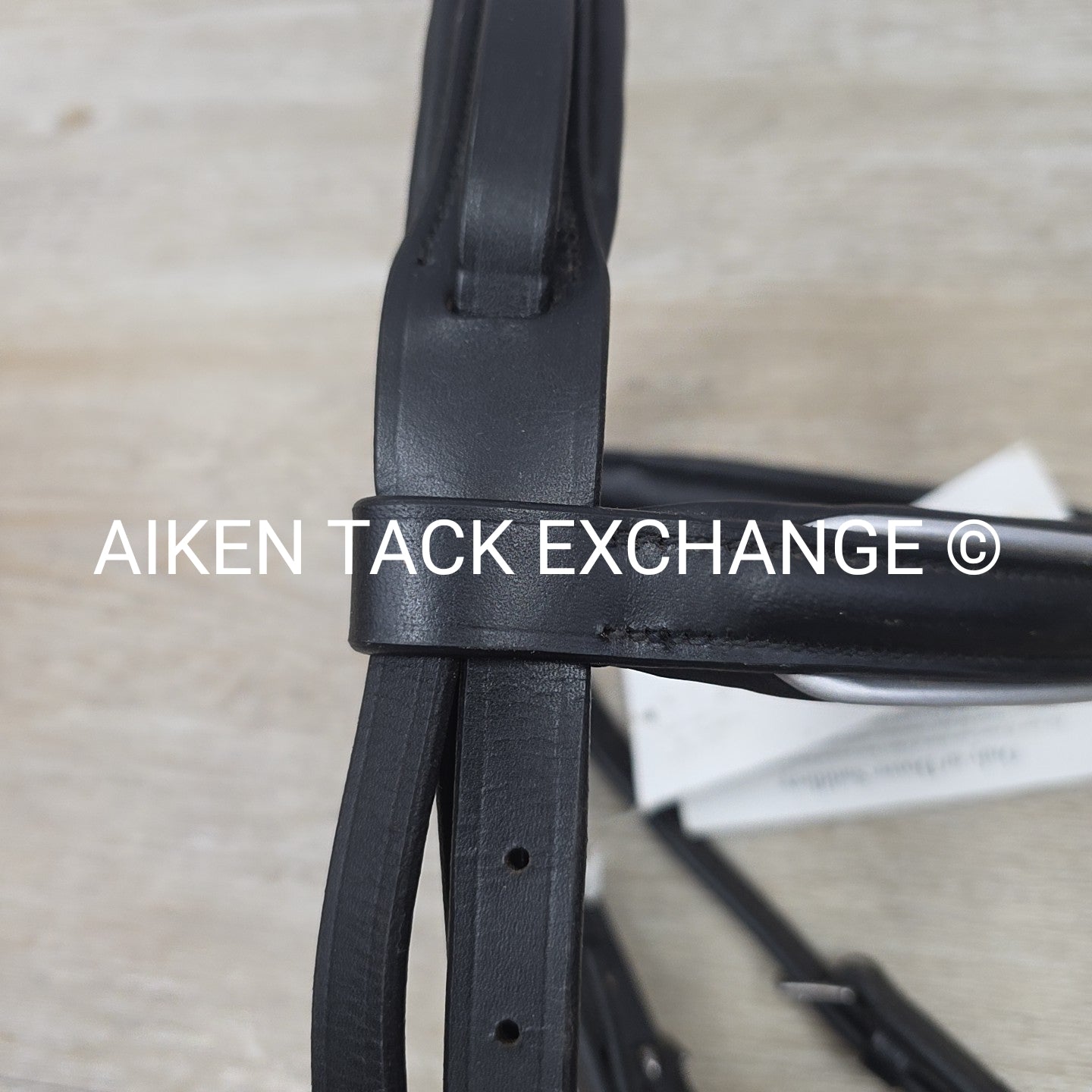 Dover Saddlery Flash Dressage Bridle with Rubber Web Reins, Black, Size Full