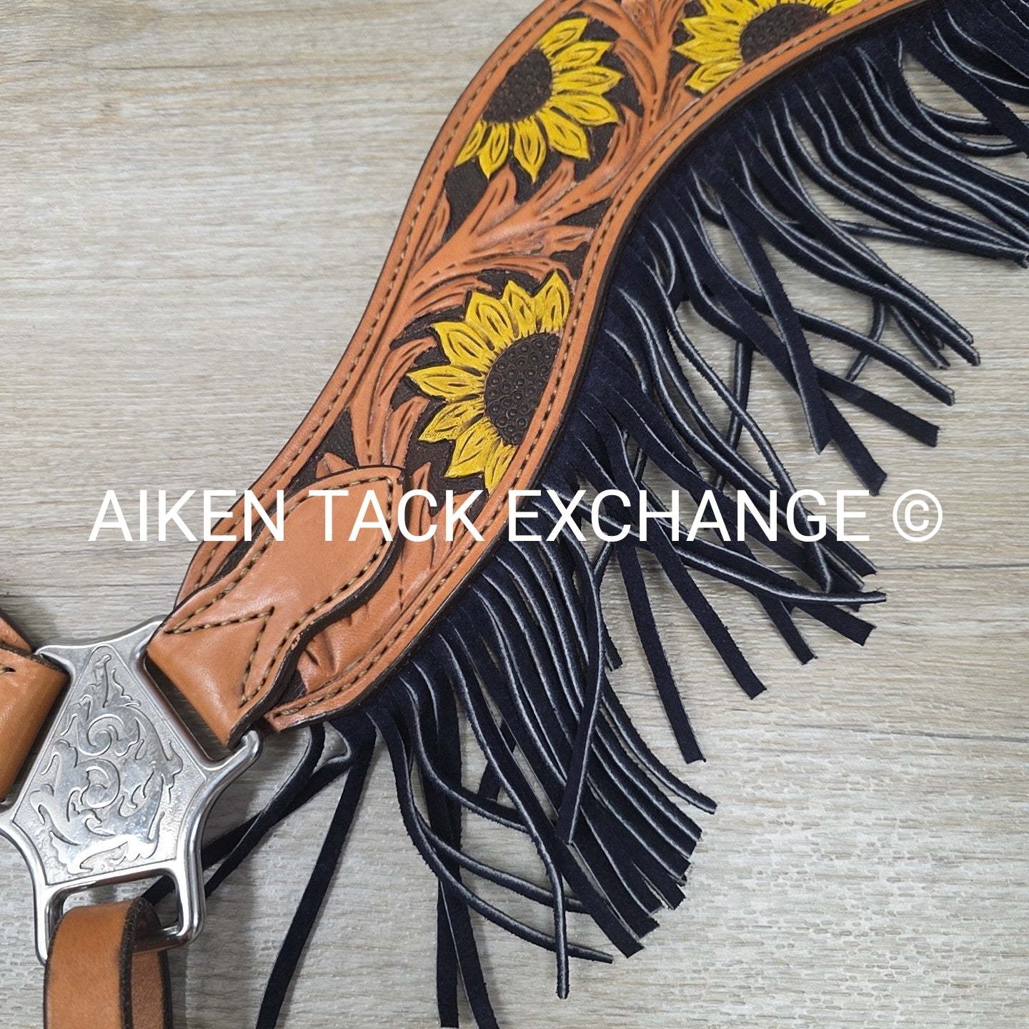 Sunflower Western Breastplate with Fringe