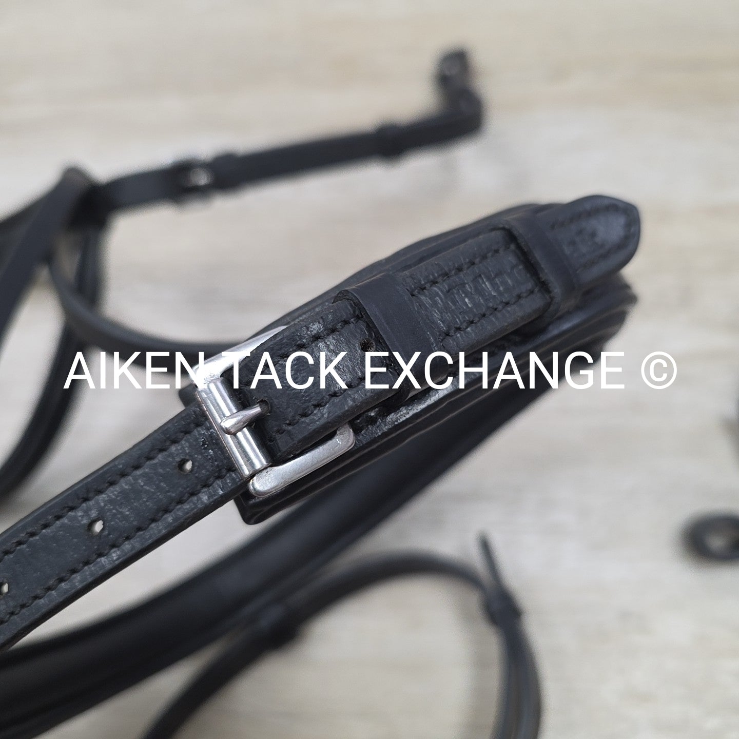 KL Select Black Oak Juniper Dressage Bridle with Reins, Black,  Size Full
