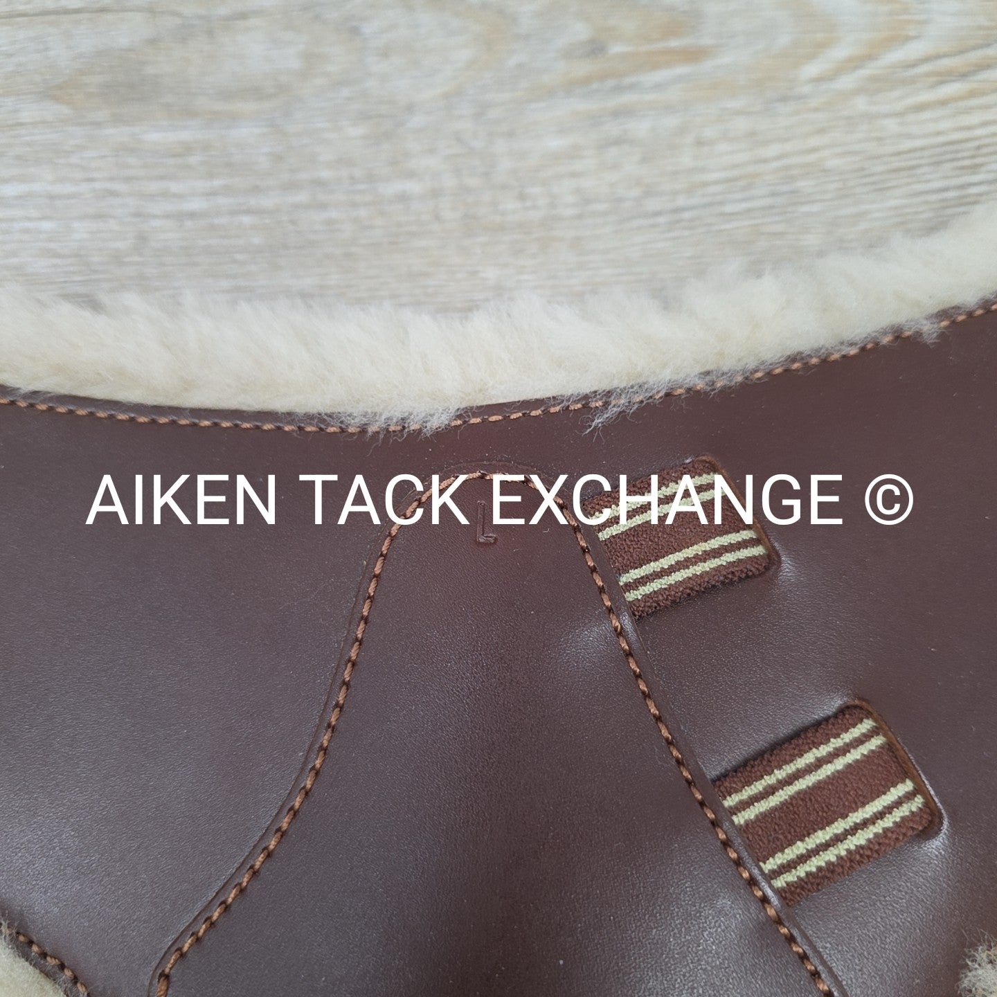 Prestige Sheepskin Lined Leather Hind Fetlock Boots, Brown, Size Large