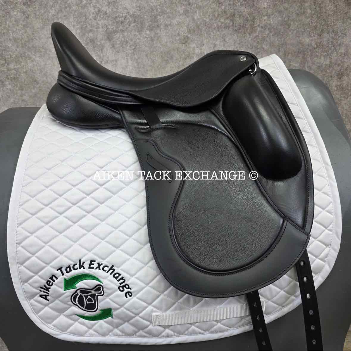 2023 Envy by Custom Saddlery Aurora Monoflap Dressage Saddle, 17.5" Seat, Adjustable Tree, Wool Flocked Panels