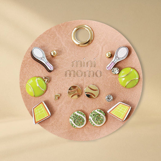 🎾 Sports Game Day Multi Earrings Assorted Stud Set - Tennis
