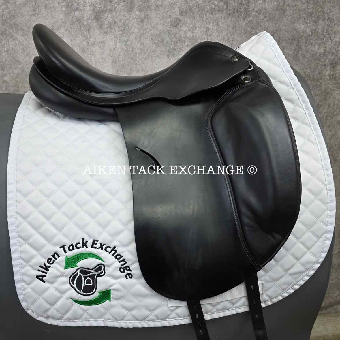 2013 Prestige Roma Dressage Saddle, 17" Seat, 34/35 Tree - MW/W, Wool Flocked Panels