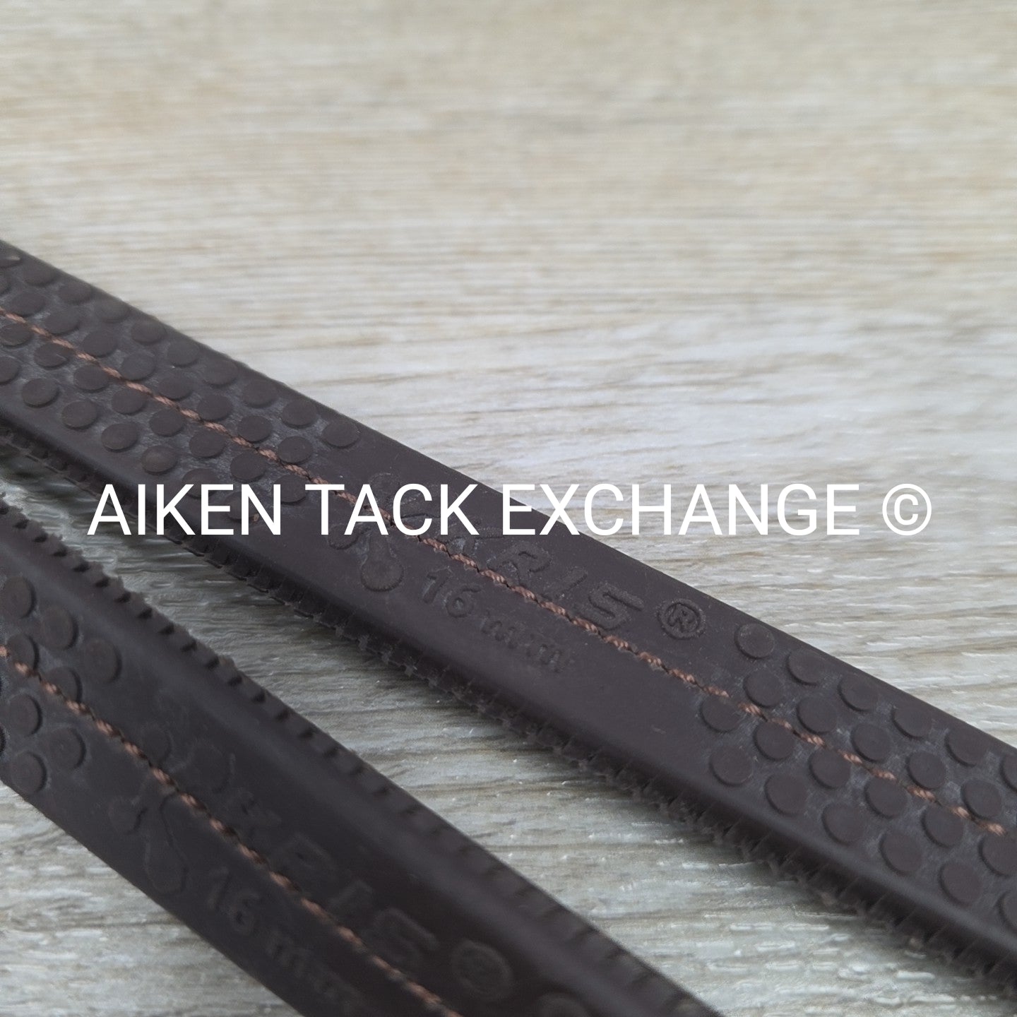 KL Select Red Barn Rubber Grip Reins, Brown, Size Full
