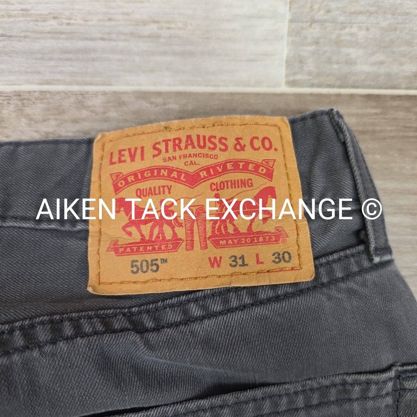 Levi Strauss Grey Denim Jeans, Men's 31 x 30