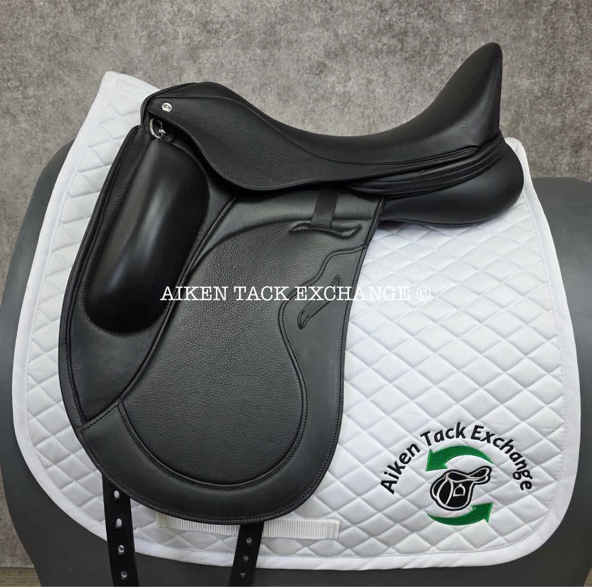 2024 Envy by Custom Saddlery Motion Monoflap Dressage Saddle, 18" Seat, Adjustable Tree, Wool Flocked Panels