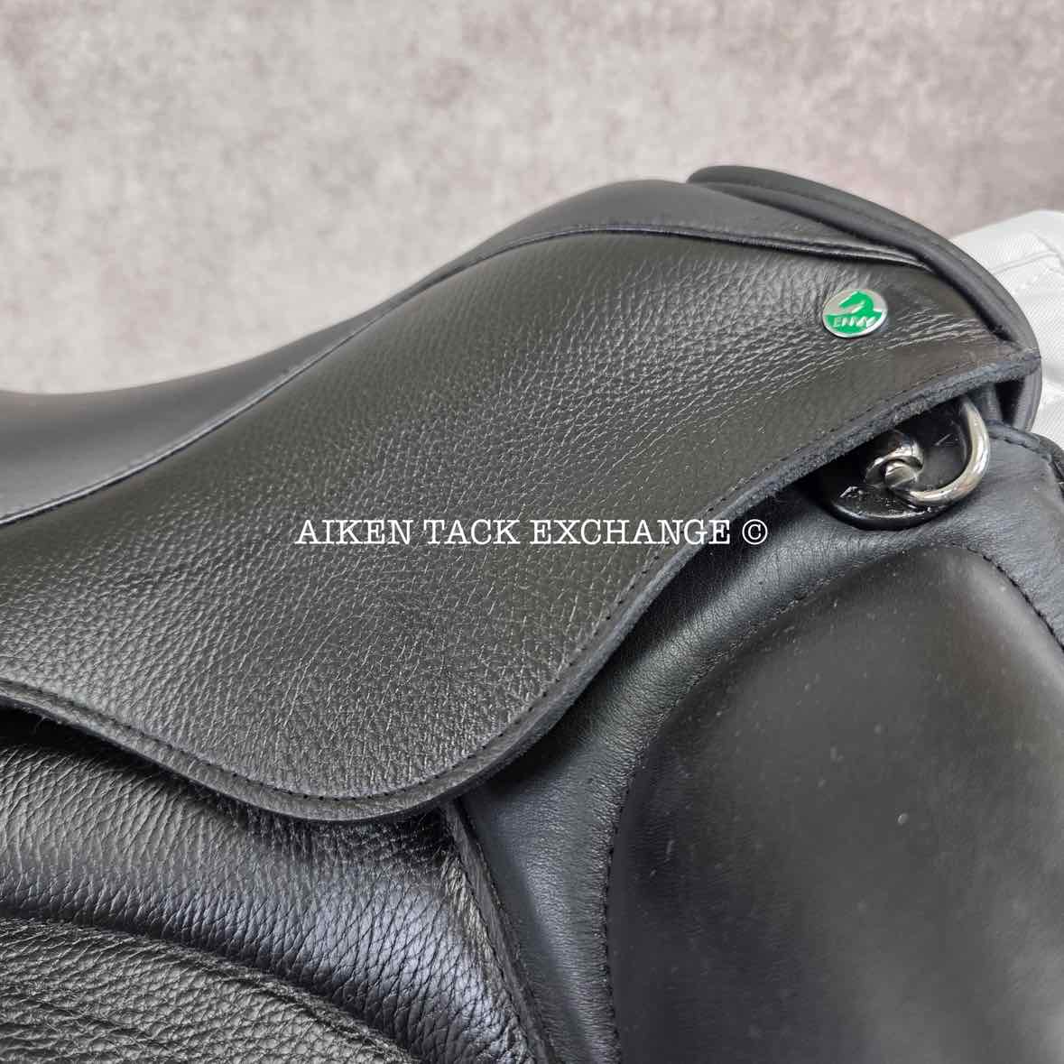 2023 Envy by Custom Saddlery Motion Monoflap Dressage Saddle, 18" Seat, Adjustable Tree, Wool Flocked Panels