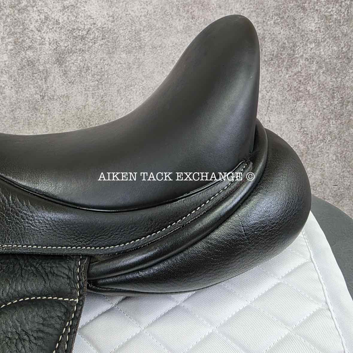 2018 Custom Saddlery Revolution Monoflap Dressage Saddle, 17" Seat, Adjustable Tree, Wool Flocked Panels