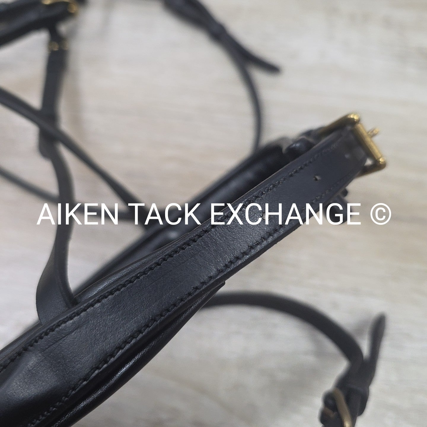 Arc De Triomphe Plain Raised Flash Bridle, No Reins, Black, Oversize