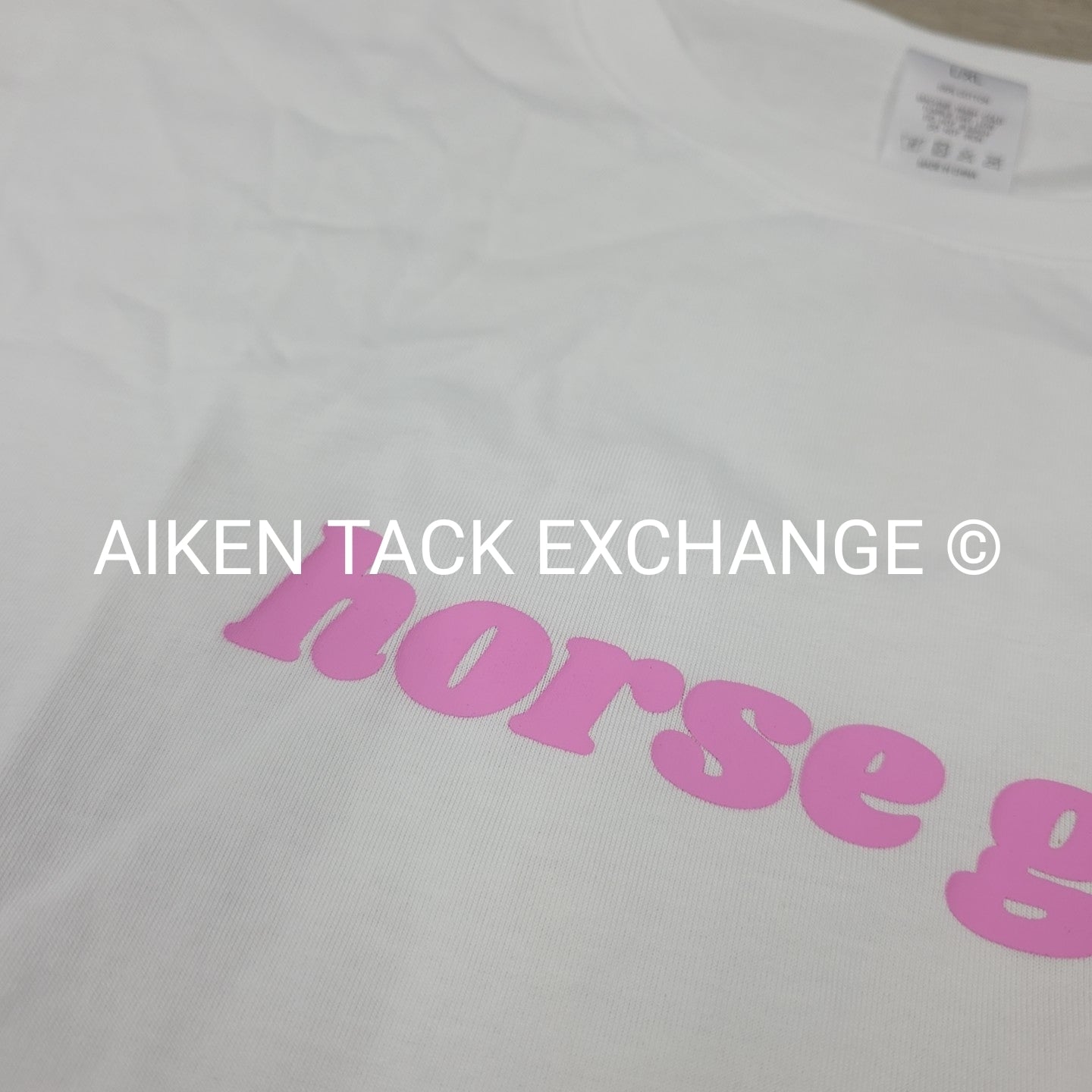 Black Heart Equestrian Oversize Horse Girl T-Shirt, Size L / X-L