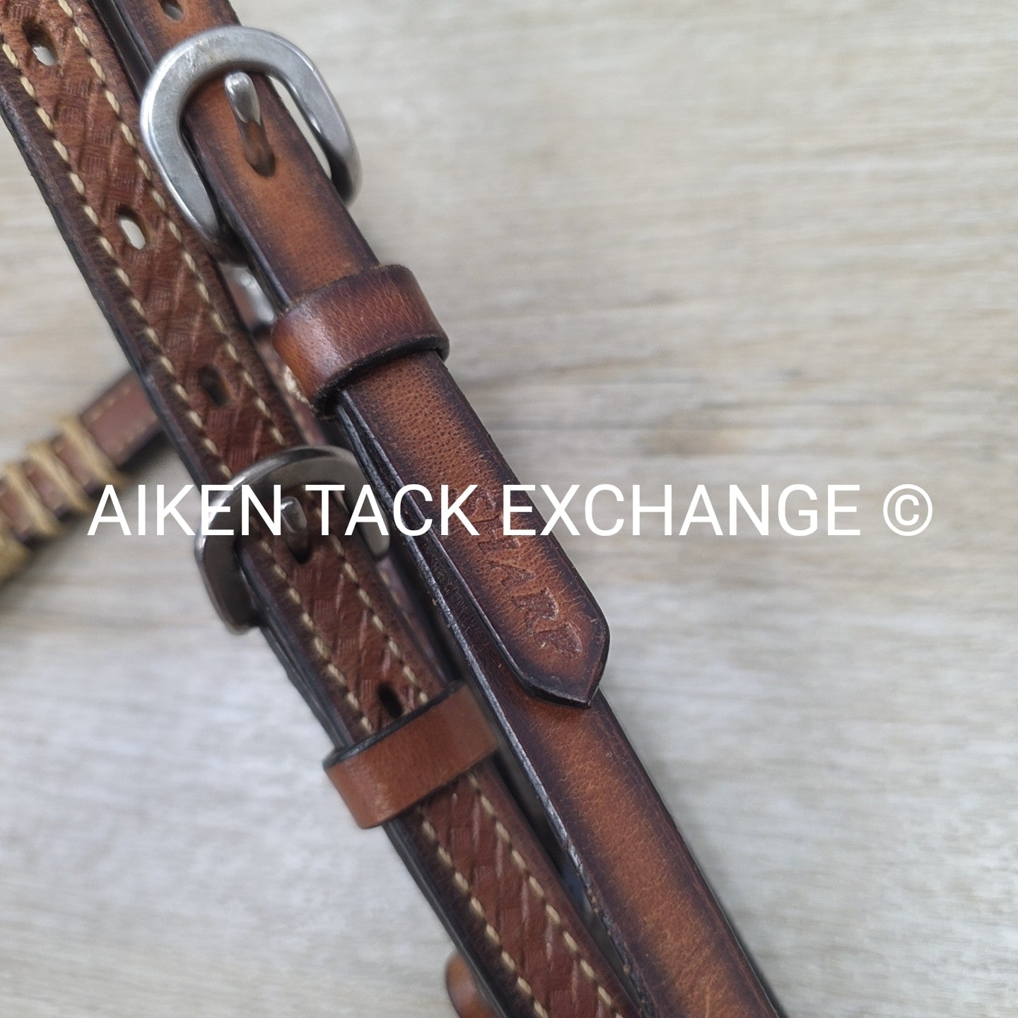 Sharp Browband Western Bridle, No Reins, Brown, Size Full