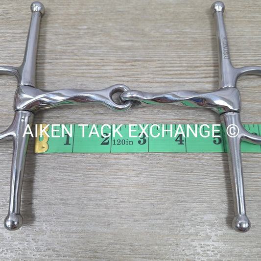 Coronet Single Joint Slow Twist Full Cheek Bit with Keepers, 5"