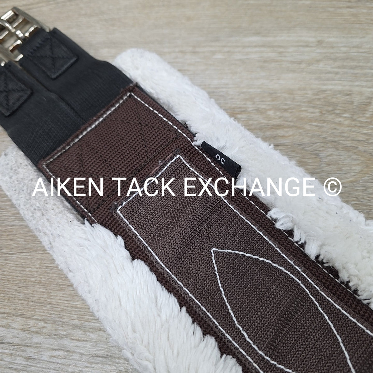 Equine Healthcare International Fleece Girth, Double End Elastic, Brown, 48"