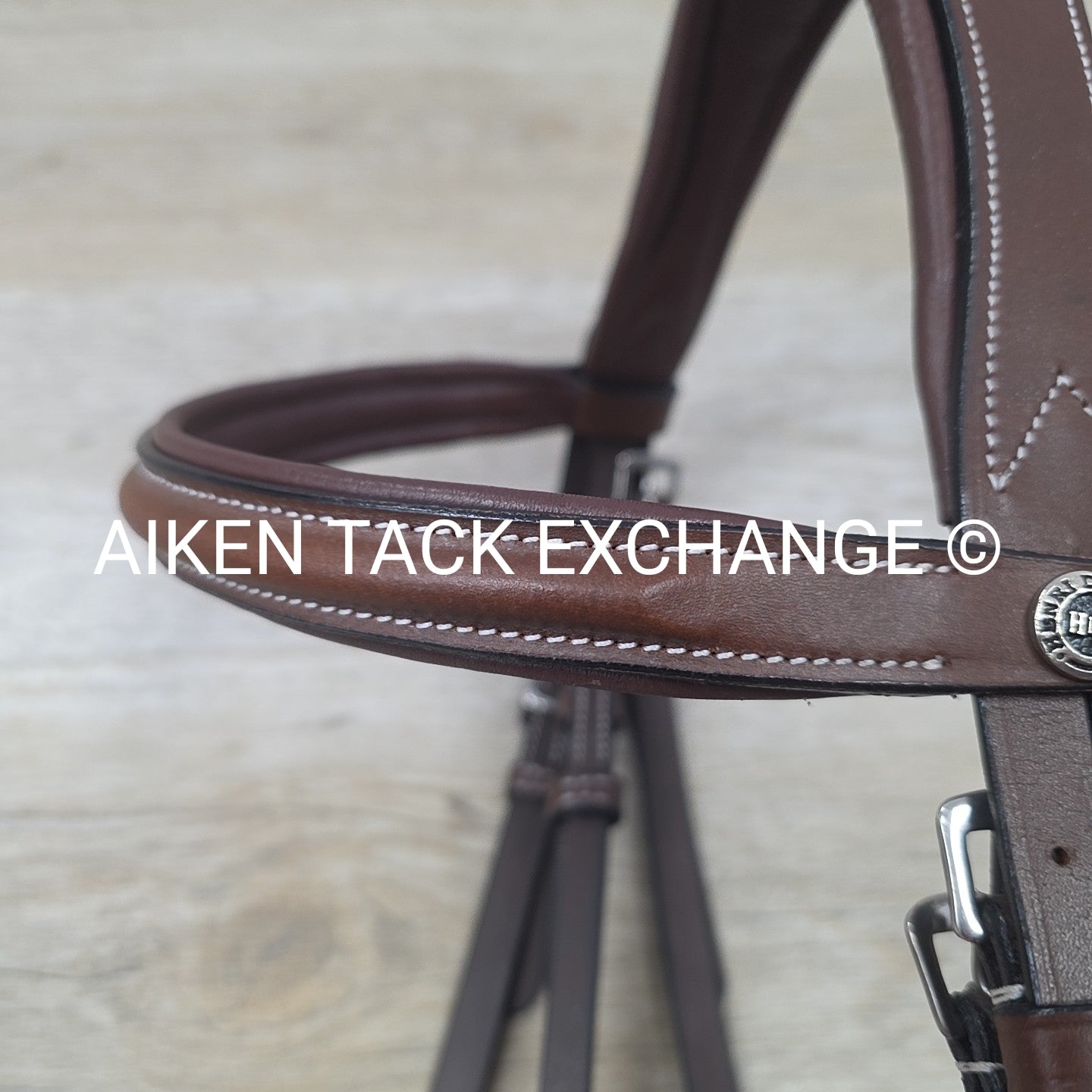 HDR Pro Mono Crown Padded Bridle with Reins, Australian Nut, Size Cob