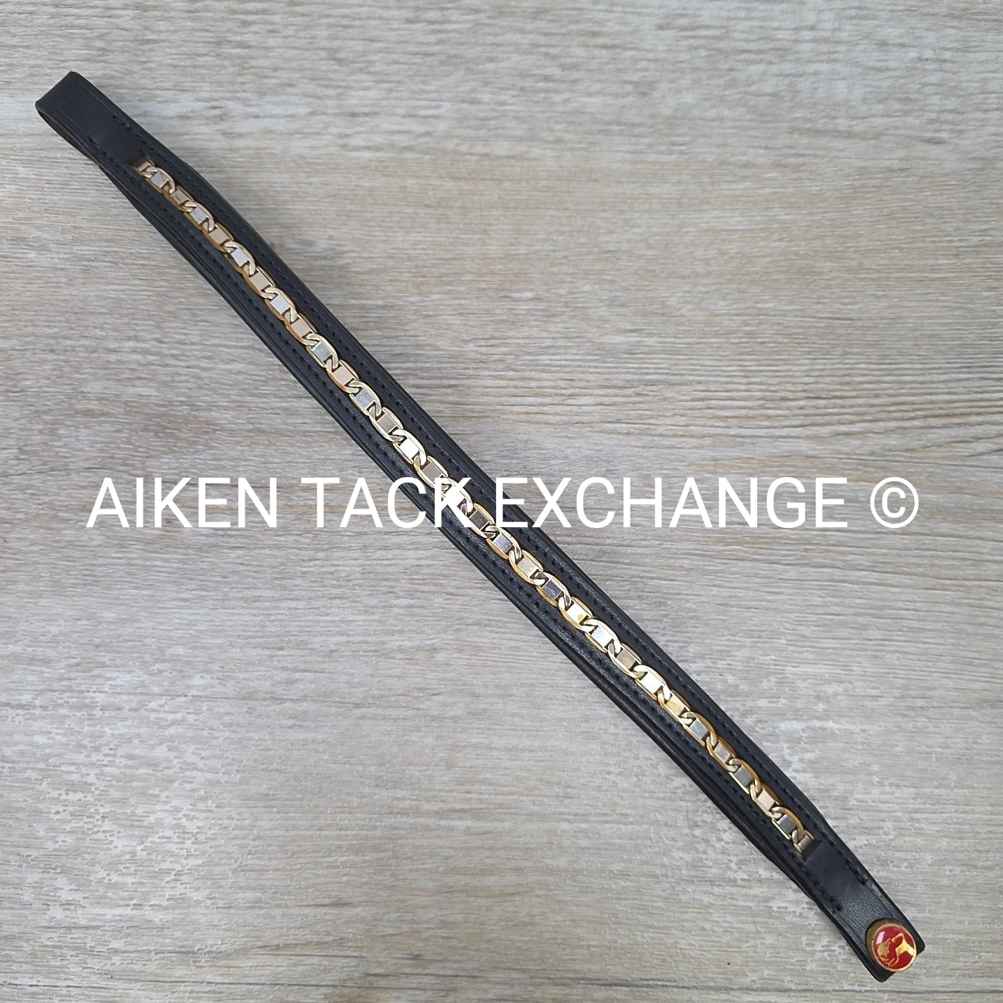 Kieffer Padded Bling Browband, Black, 15.5"