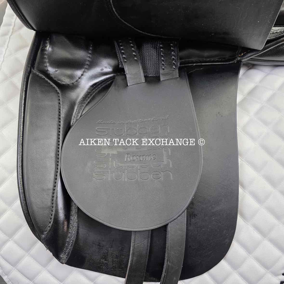 2013 Stubben Roxane Dressage Saddle, 17.5" Seat, Short Flap, 30cm Tree - Medium Wide, Wool Flocked Panels