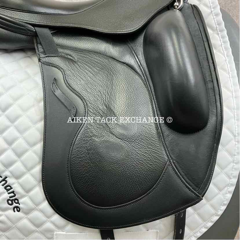 2023 Envy by Custom Saddlery Rhythm Monoflap Dressage Saddle, 17" Seat, Adjustable Tree, Wool Flocked Panels