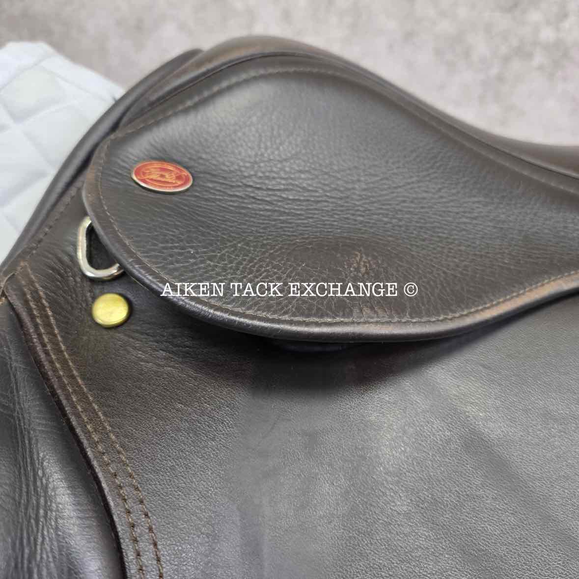 Kent & Masters Original Jump Saddle, 17.5" Seat, Adjustable Tree - Changeable Gullet, Wool Flocked Panels