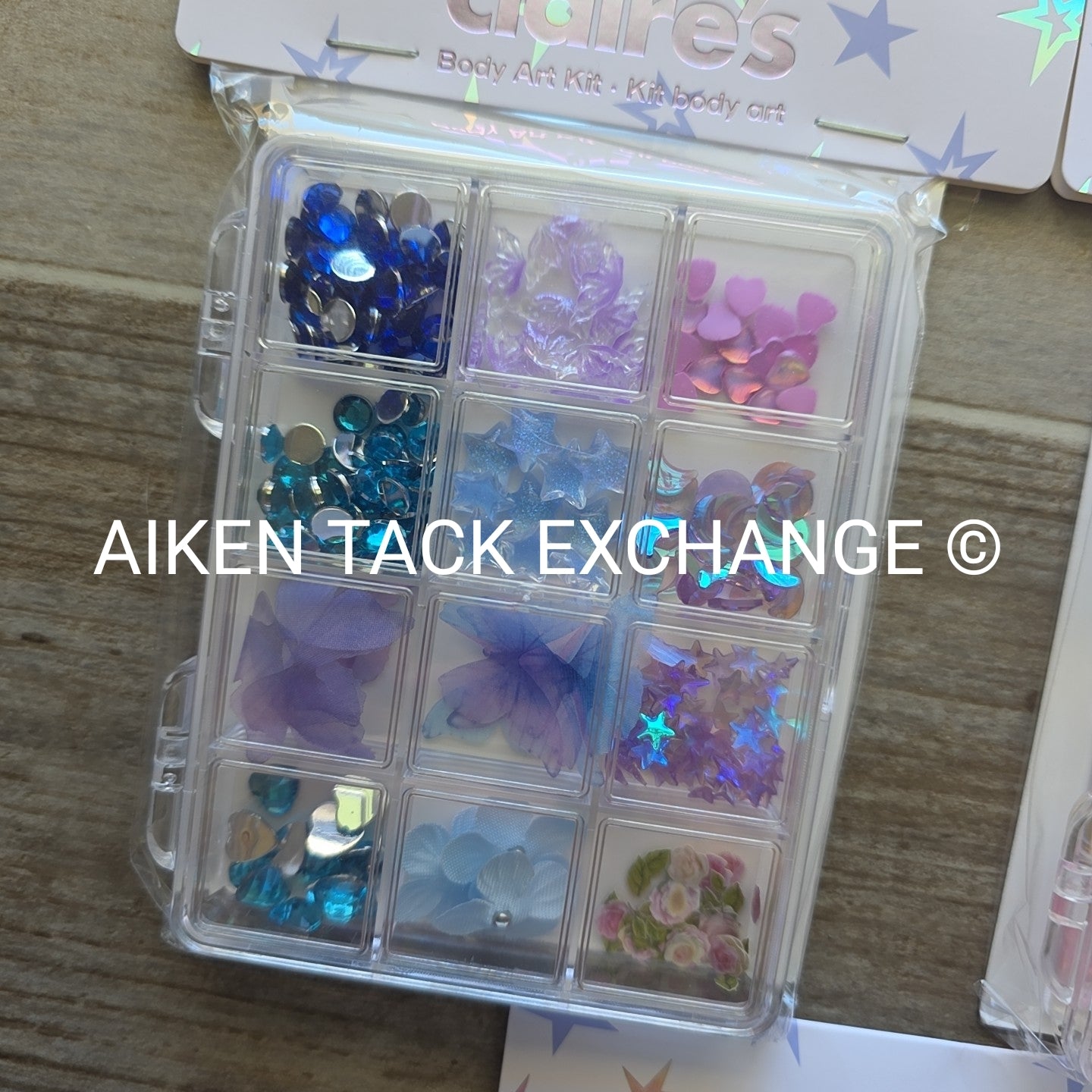 Claire's Body Art Kits - 2 Large Gem Kits w/ Case + 1 Gem & Glitter Kit