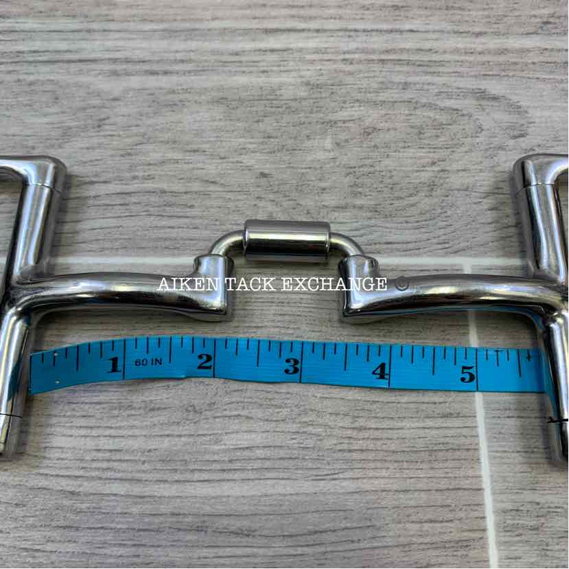 Myler Correctional Low Ported Barrel D Ring Bit with Hooks 89-2225PT  5.5"