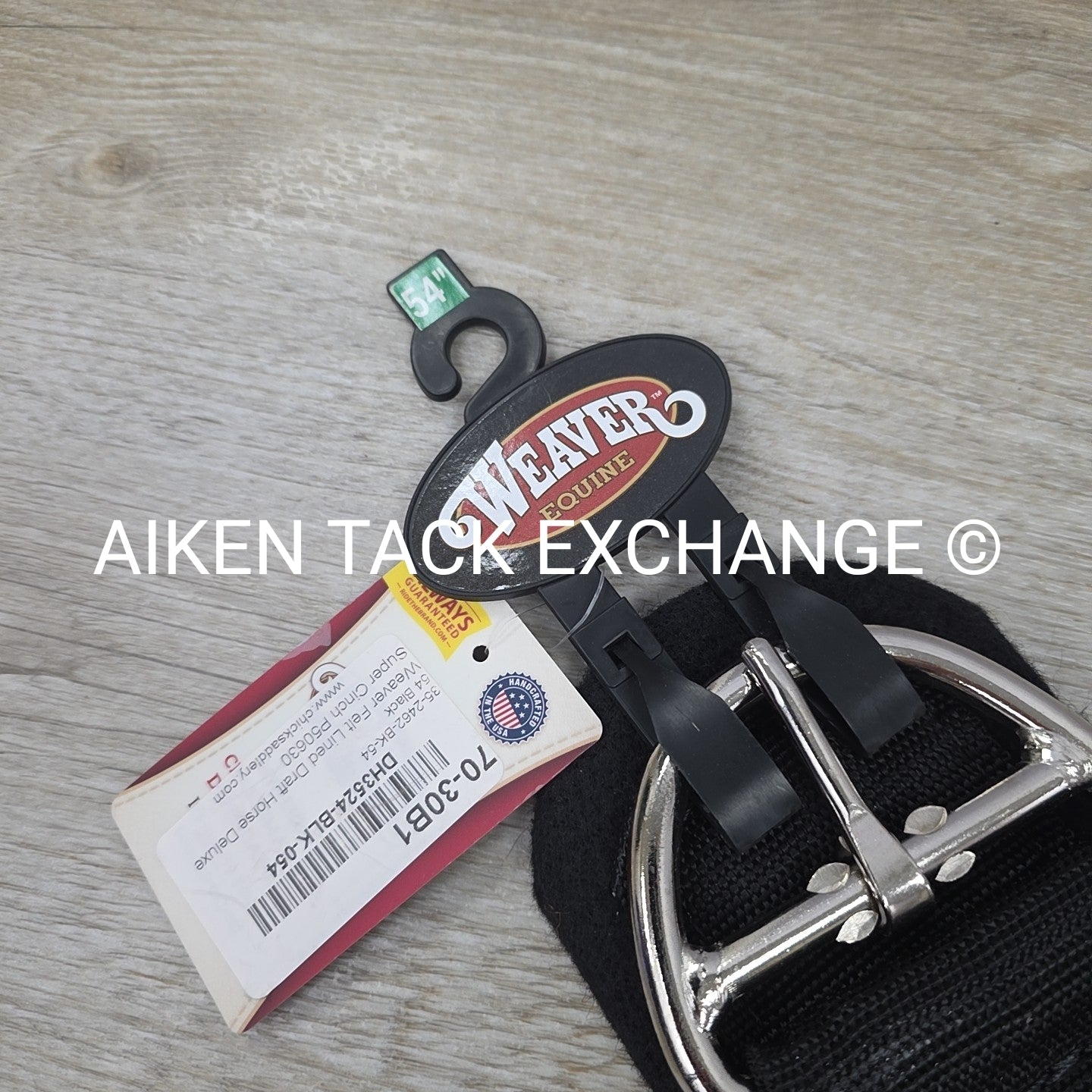 Weaver Leather Felt Lined Draft Cinch, Black, 54"