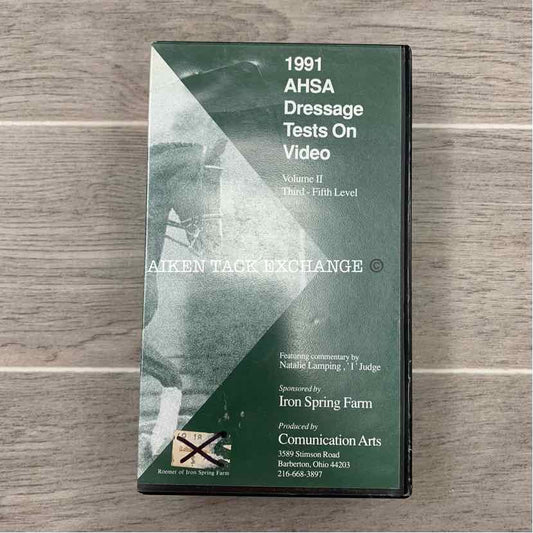 1991 AHSA Dressage Tests on Video Volume II, 3rd-5th Level VHS