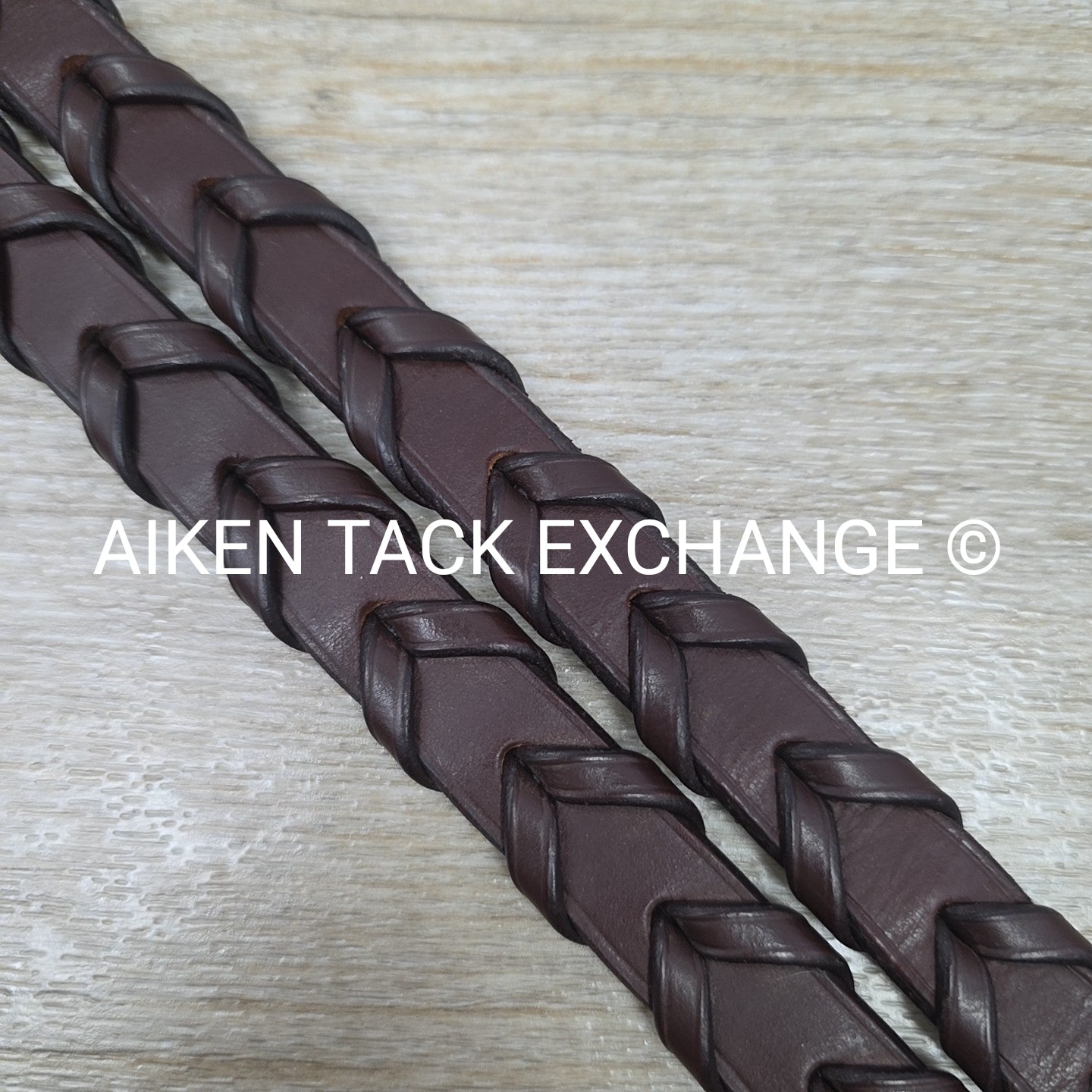 Plain Laced Reins, Brown, 55"