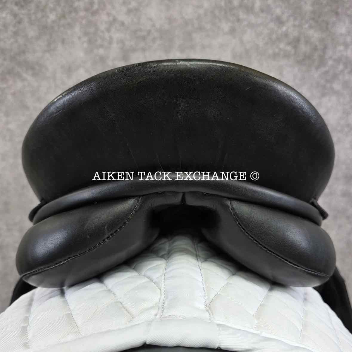 1990 Kieffer Wein DL Dressage Saddle, 17" Seat, Medium Wide Tree, Wool Flocked Panels