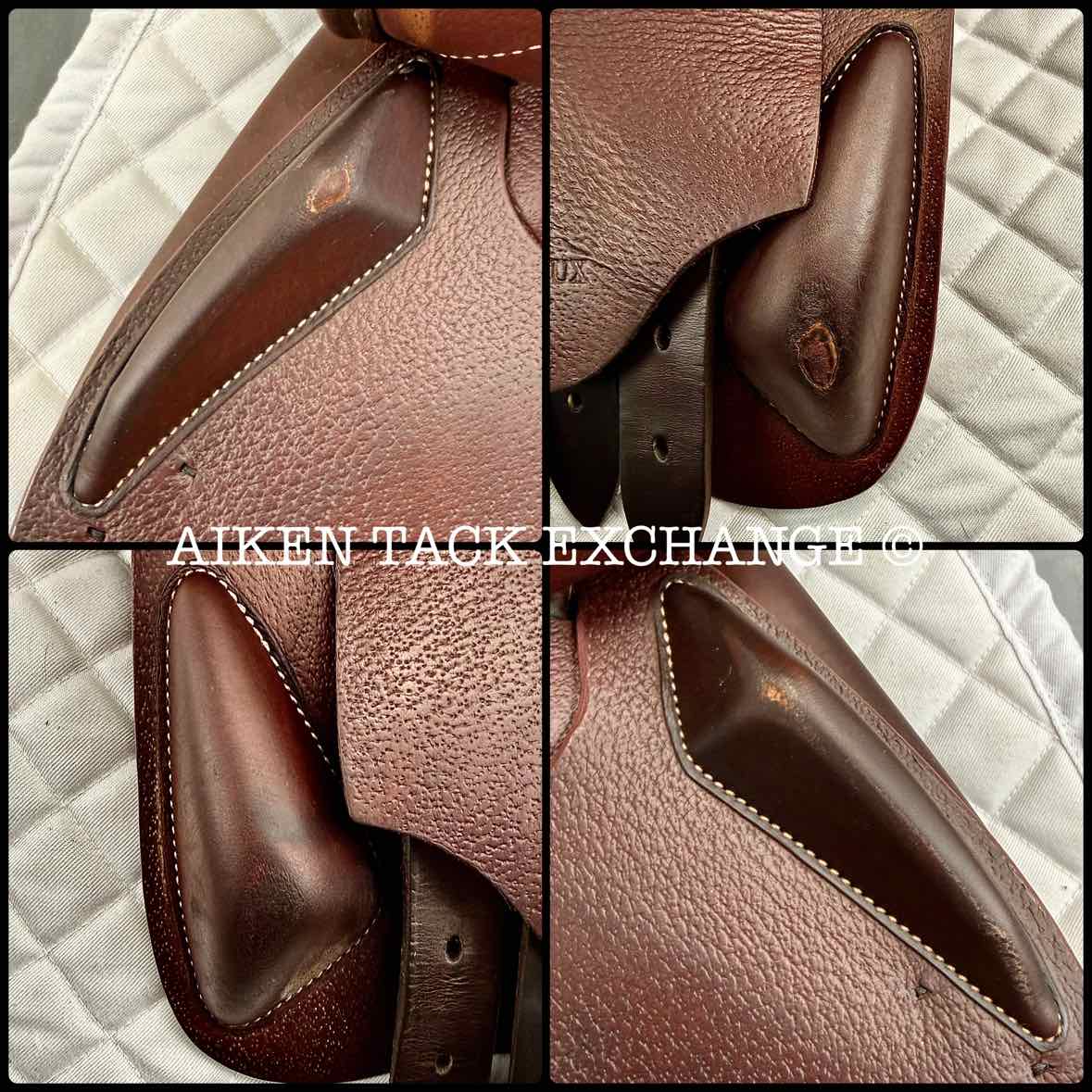 2022 Devoucoux Biarritz S Close Contact Jump Saddle, 17.5" Seat, 2AA Flap, Medium Tree, D3D Panels, Full Buffalo Leather