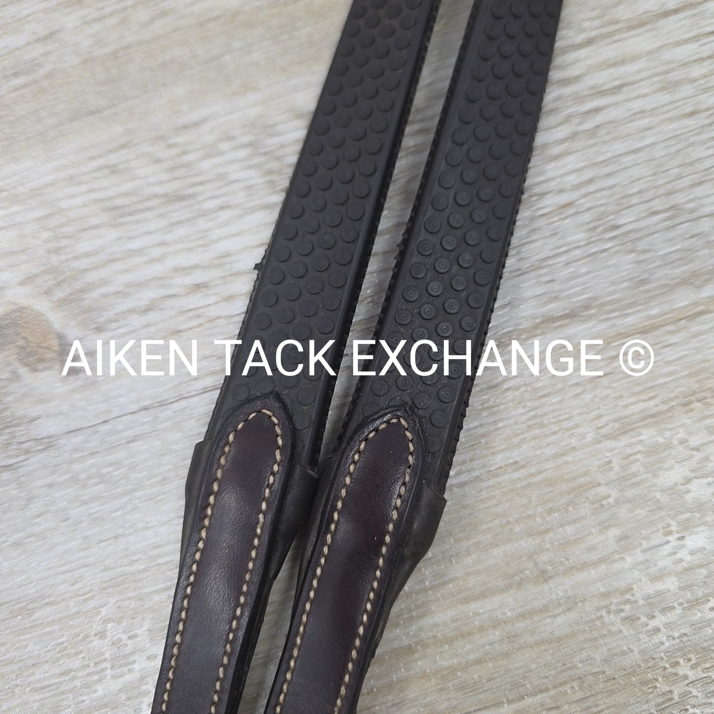 Penelope Elastic Rubber Grip Reins, Brown, 55"