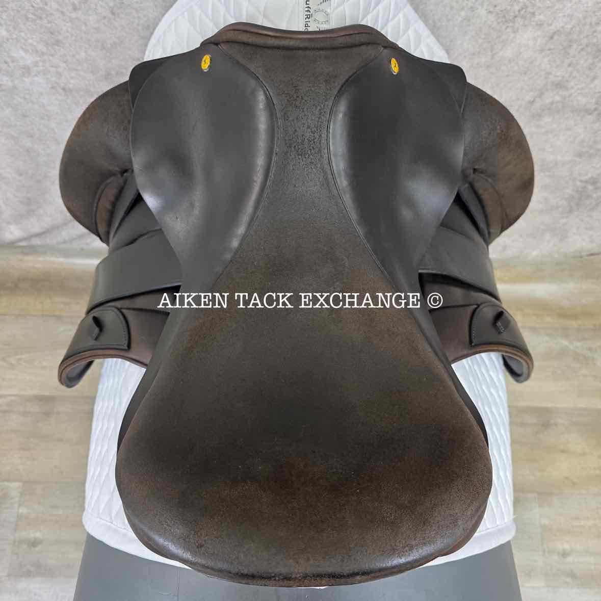 2004 Black Country Vinici Monoflap Dressage Saddle, 17.5" Seat, MW/W Tree, Wool Flocked Panels