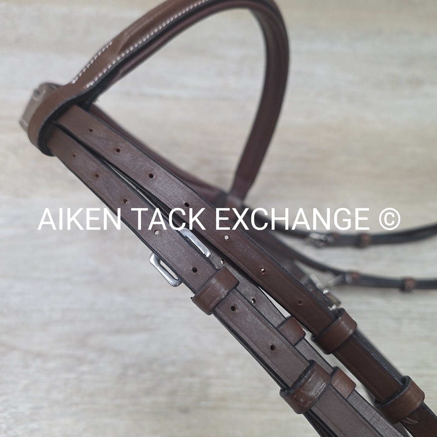 HDR Pro Mono Crown Figure 8 Bridle with Rubber Reins, Australian Nut, Oversize