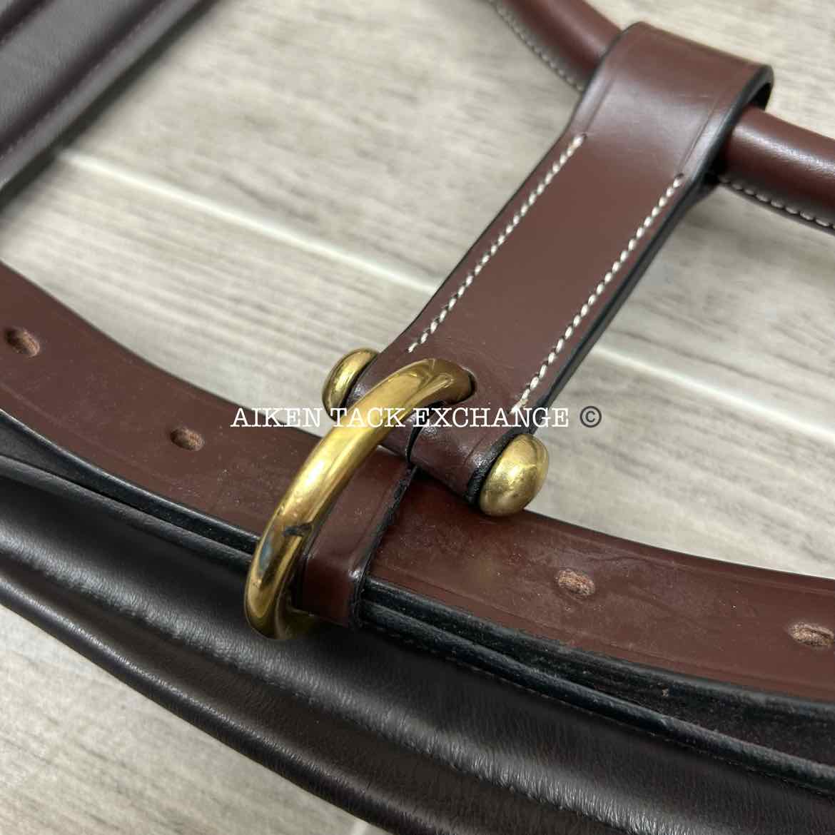 KL Select Red Barn Rachel Padded Leather Halter, Brown/Brass, Size Cob