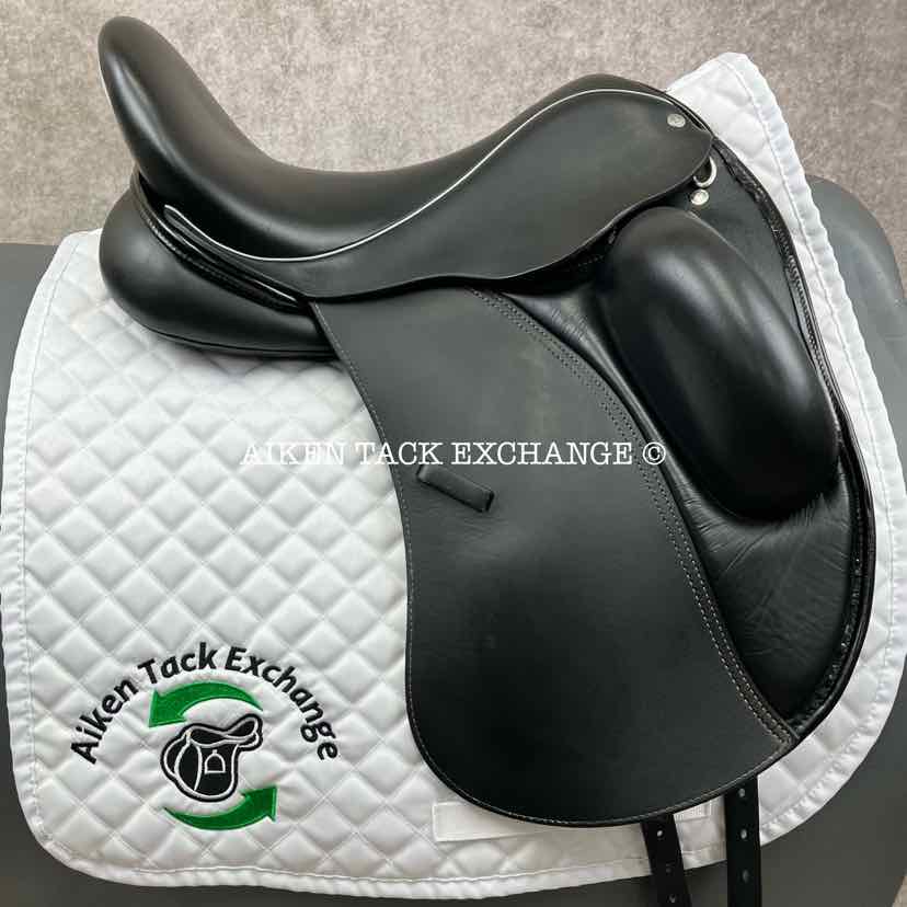 2018 Custom Saddlery Wolfgang Solo MKII Monoflap Dressage Saddle, 17.5" Seat, Adjustable Tree, Wool Flocked Panels