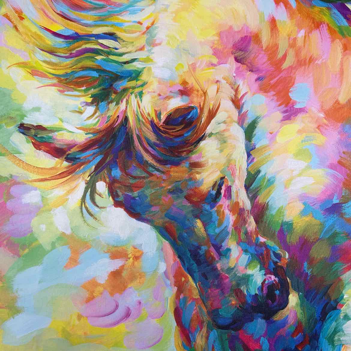 "Brave Horse" by Leon Devenice Canvas Print, 32" x 48"