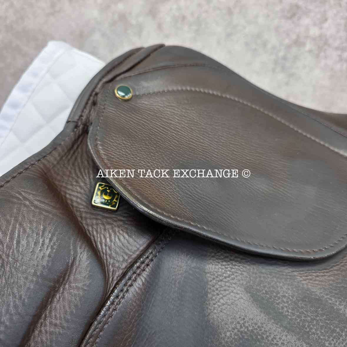 2007 Stubben Roxane Deluxe Jump Saddle, 18.5" Seat, 32cm Tree - Wide Tree, Wool Flocked Panels