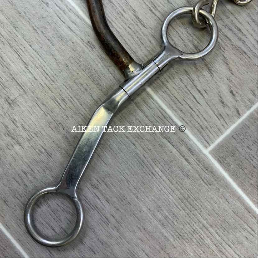 Mullen Mouth Ported Sweet Iron Shanked Bit 5"