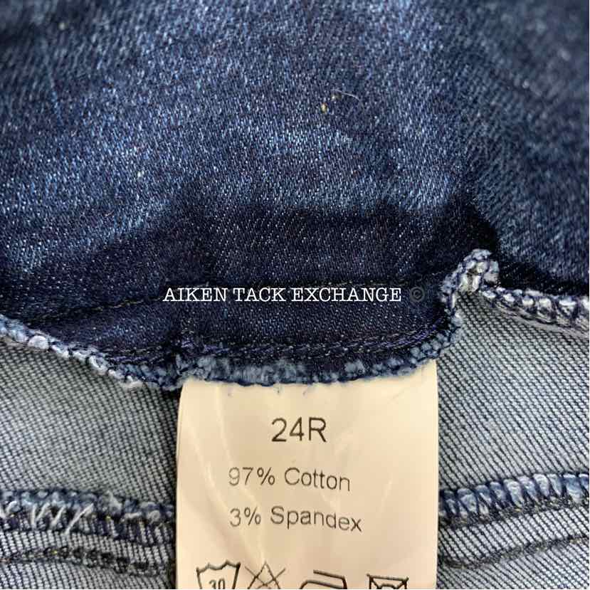 SmartPak Piper Stretch Denim Knee Patch Breeches, Size 24 R