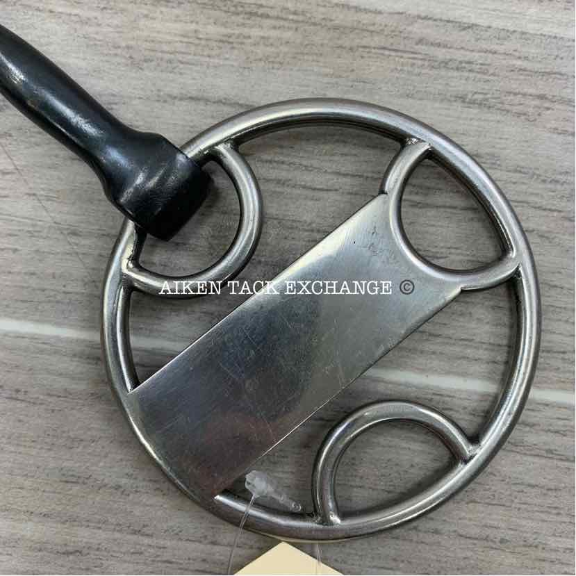 Trammell Sweet Iron Single Joint Fixed Cheek Beval Loop Gag Bit 4.5"