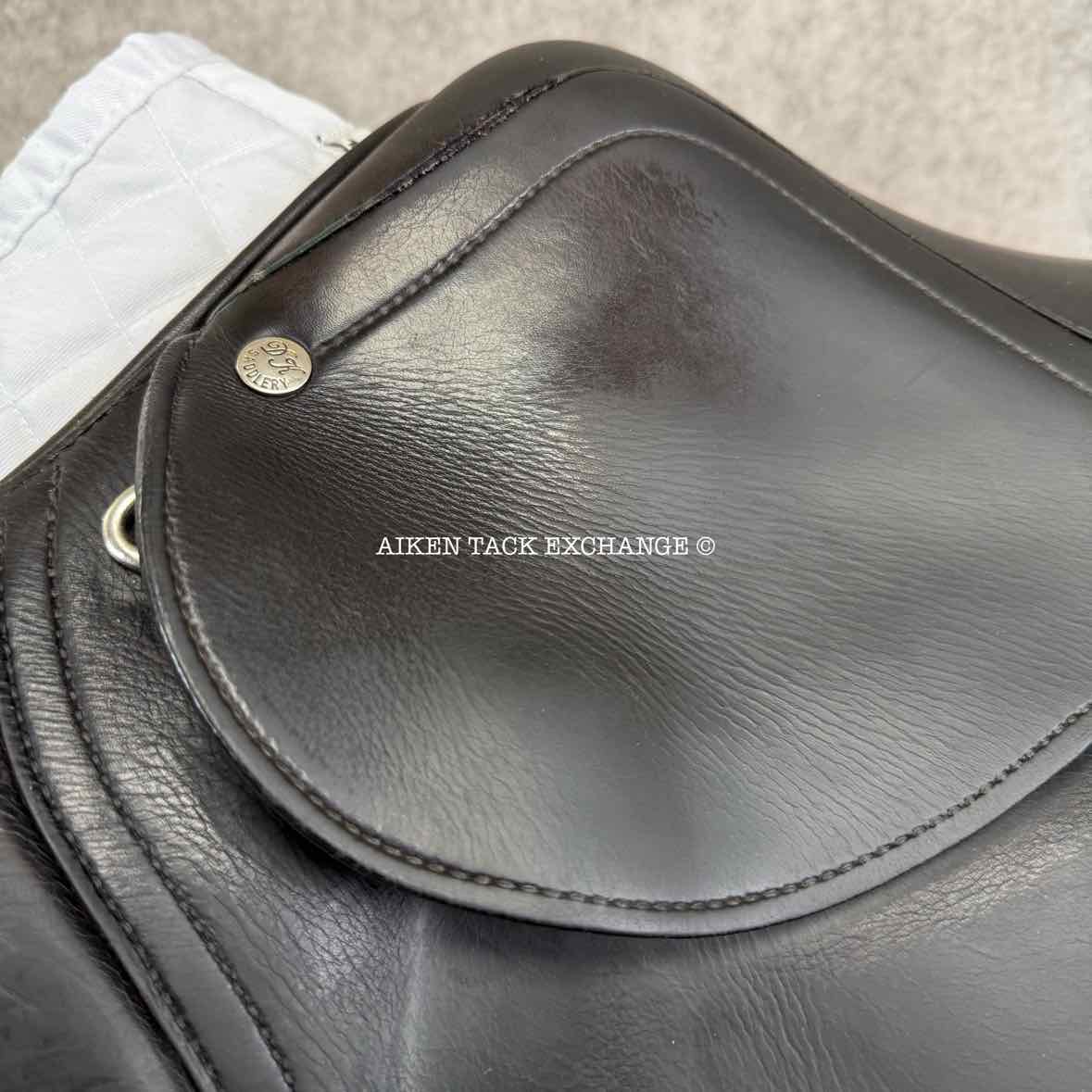 2013 DK Saddlery Liberty Monoflap Jump Saddle, 18" Seat, M/MW Tree, Wool Flocked Panels