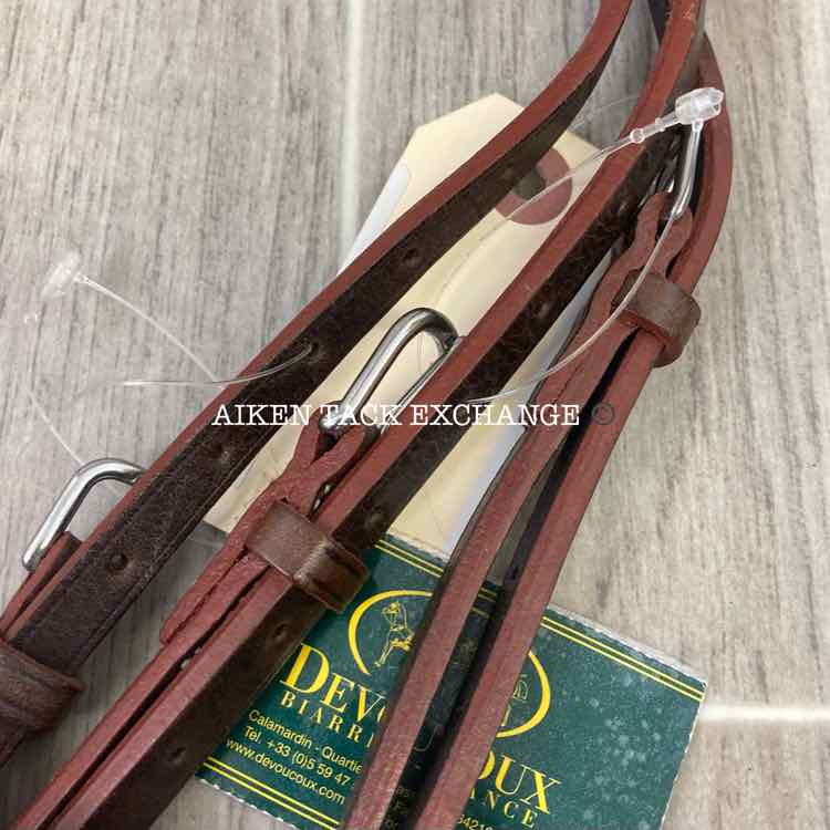 Devoucoux Chiberta Plain Raised Bridle, No Reins, Brown, Oversize, Brand New
