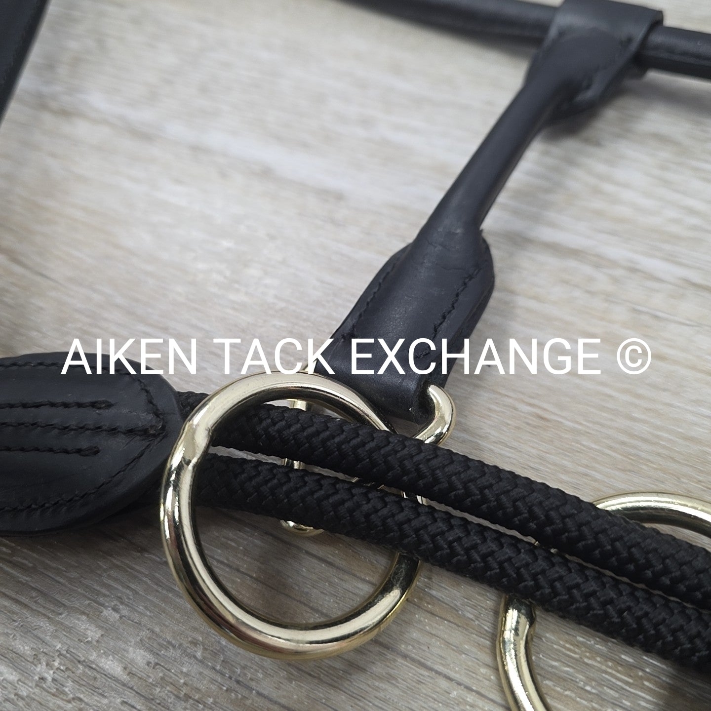 Shires Velociti Lusso Soria Control Leather Halter, Black, Size Full